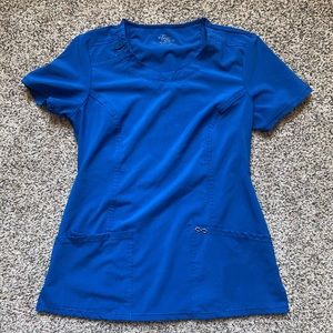 Cherokee Infinity royal blue scrub top